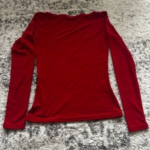 Talisman ballroom dance practice red top with long sleeves. Size 10 years old.